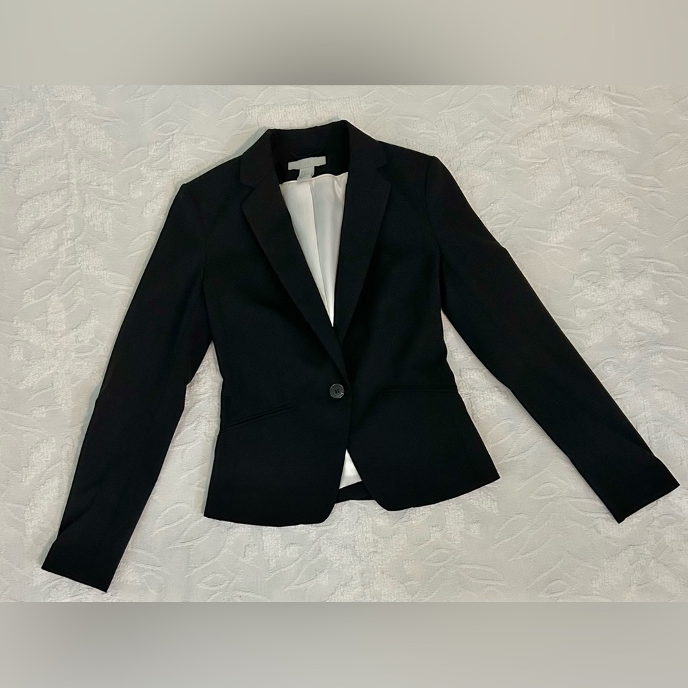 Black Blazer, single button, size 4